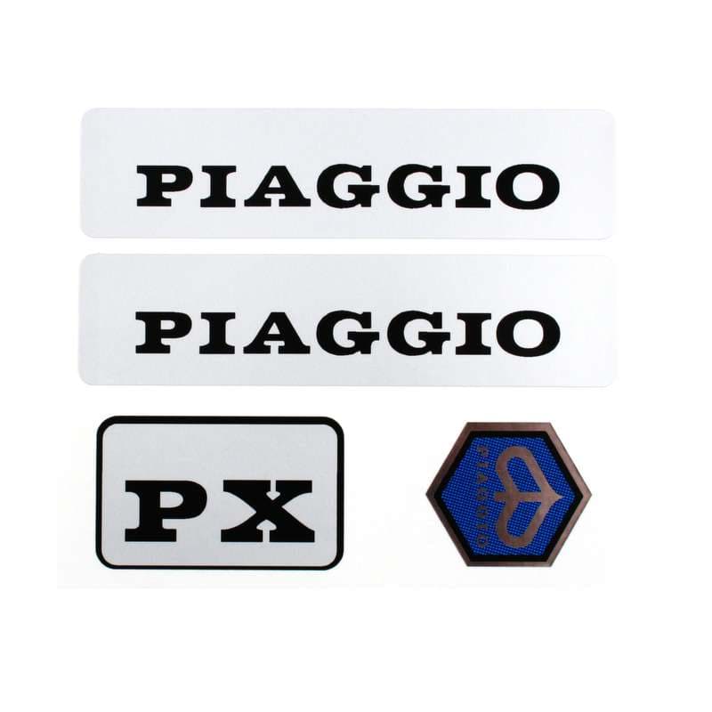 Sticker-Set 4R PIAGGIO CIAO PX (120 x 110mm), Schwarz/Silber