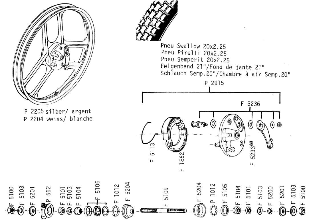 Vorderrad - Bremse v.