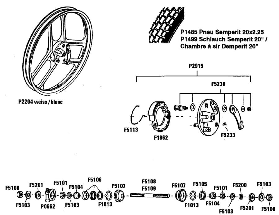 Vorderrad - Bremse v.