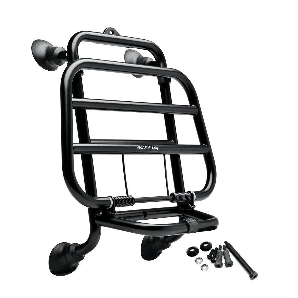 Luggage carrier Piaggio Vespa GTS/GTV RST, original, front, matte black