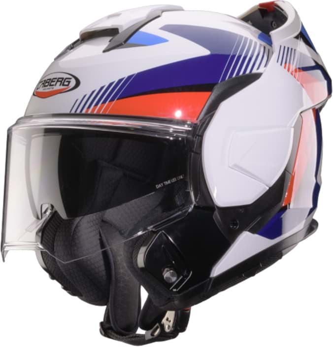 Klapphelm Caberg Trip Lunar, Weiss/Blau/Rot