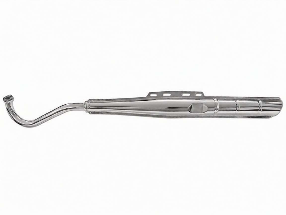 Auspuffanlage Puch Maxi 22mm, 2-teilig, verchromt, mit Nummer (Imitation)