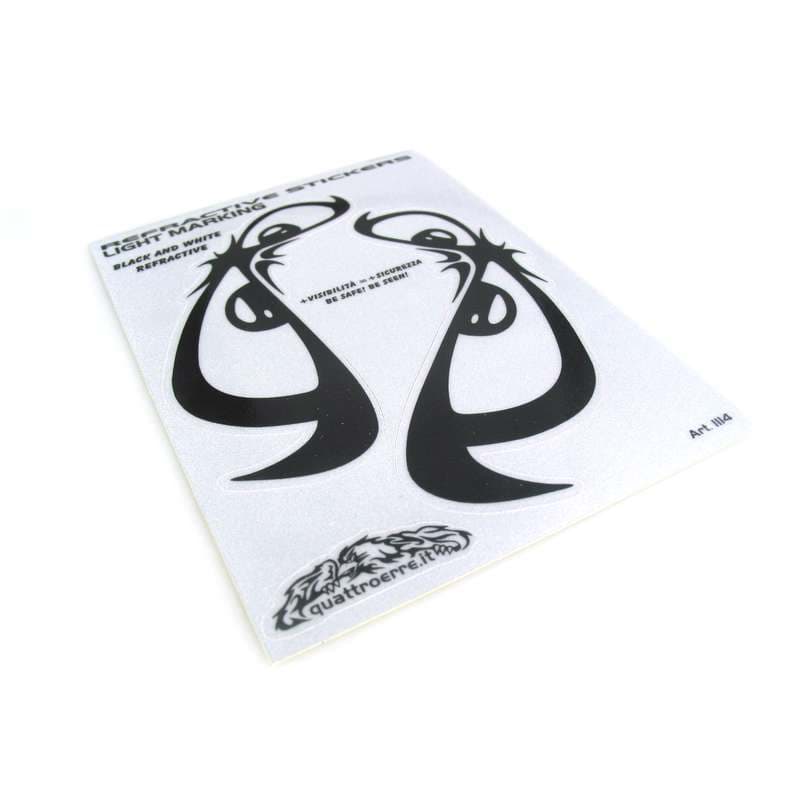 Sticker set 4R NO FEAR, reflective (13 x 9.5cm) for helmet or on bodywork
