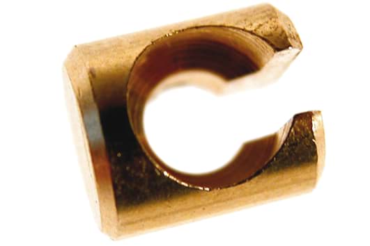 Bild von Kabelaufnahme Domino, 9x9mm, Messing
