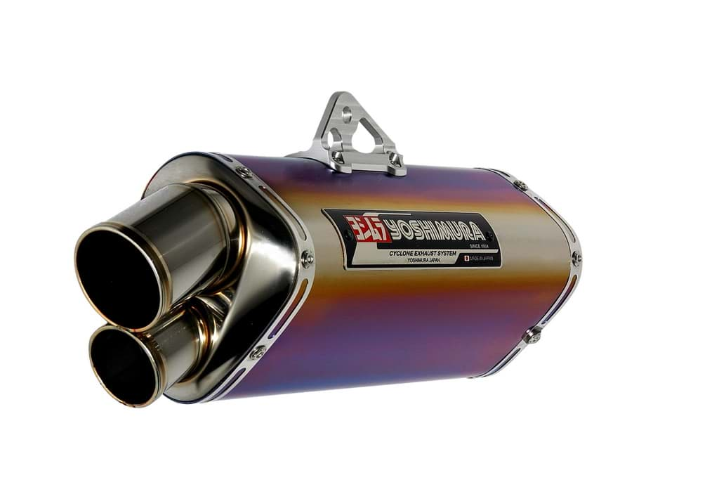 Bild von Auspuff Yoshimura Japan Tri-Oval Titan Blau", homologiert"