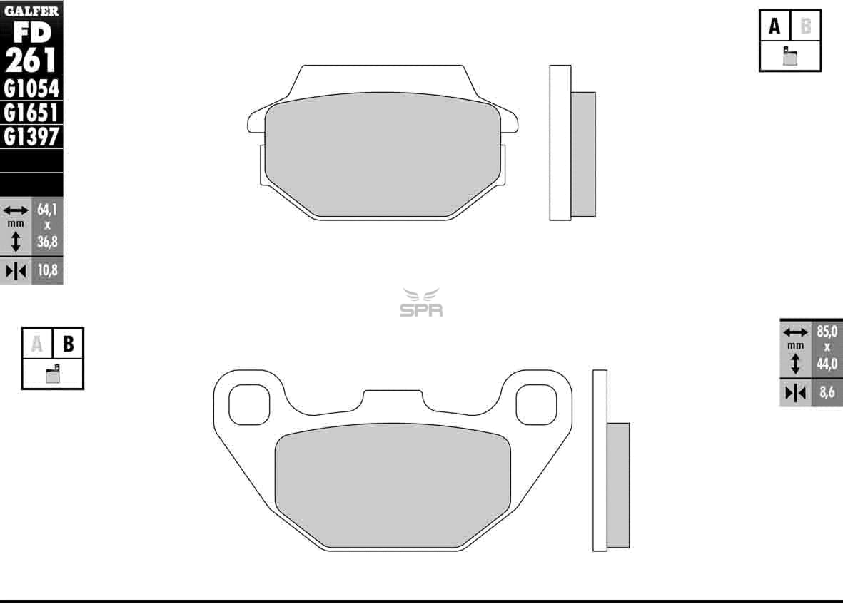 Bild von Scheibenbremsbeläge Galfer Standard (Paar)