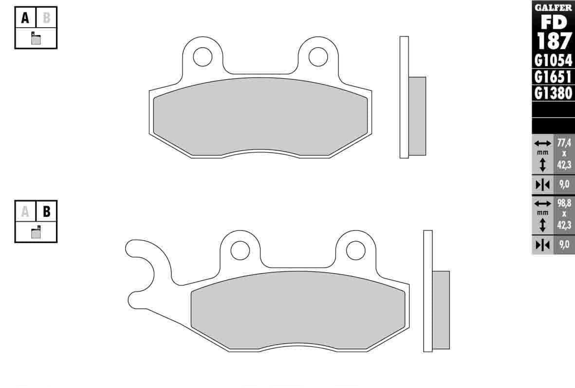 Bild von Scheibenbremsbeläge Galfer Standard (Paar)