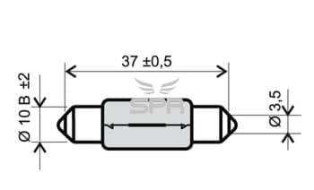 Bild von Sovitte 12V/5W, 39mm, weiss