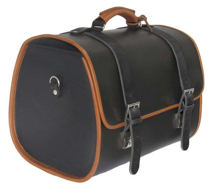 Bild von Leder-Gepäcktasche Vespa, schwarz