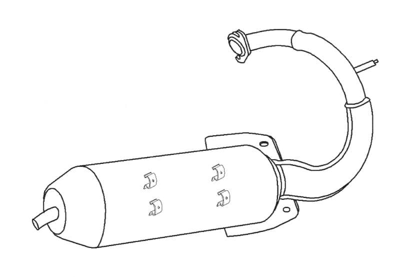 Bild von Auspuff Peugeot, Original (für Typenschein CH-6PA1-64)