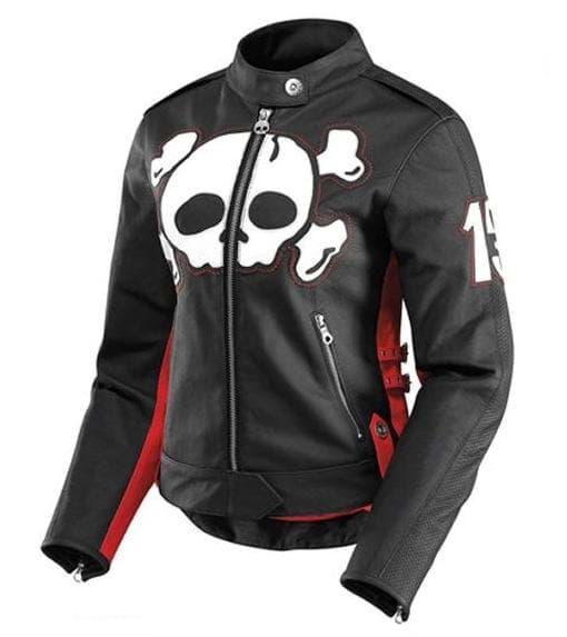 Bild von Lederjacke ICON Hella Crossbones Racer #13", Grösse L"