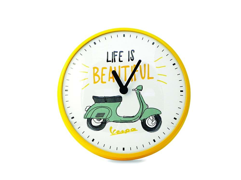 Bild von Wanduhr Vespa "Life is Beautiful", 25cm