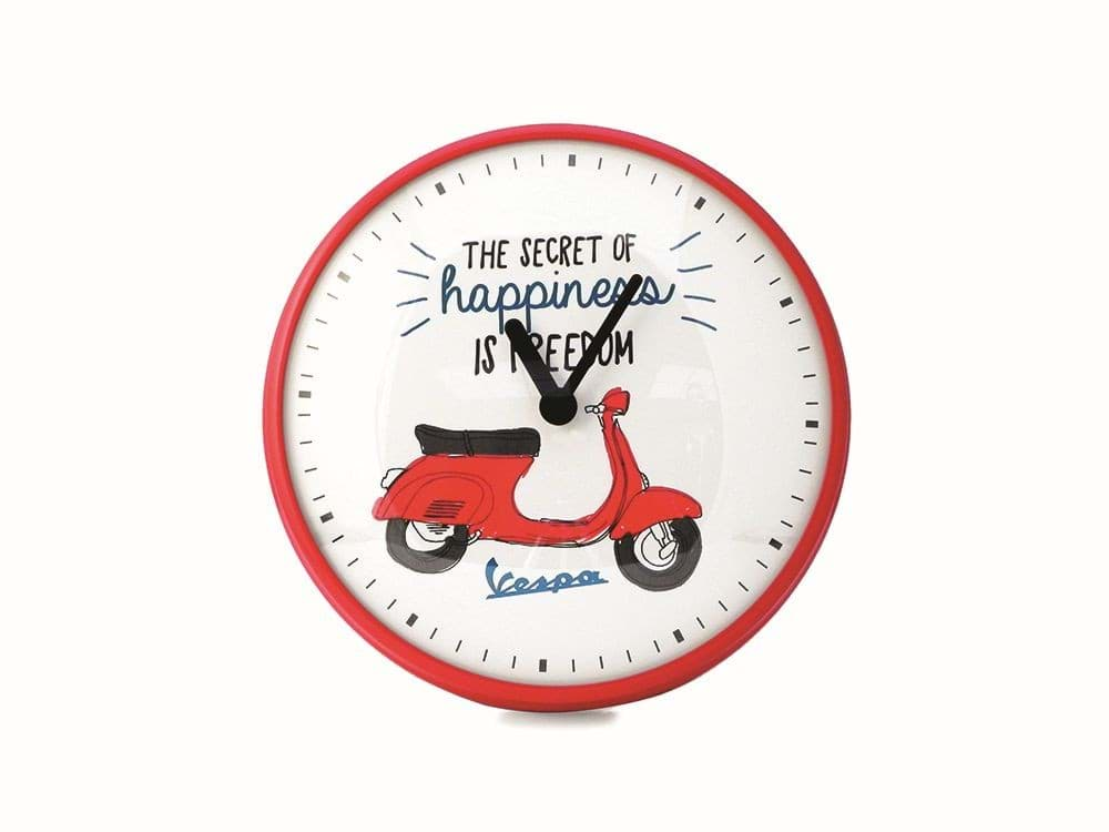 Bild von Wanduhr Vespa "The Secret of Happiness", 25cm