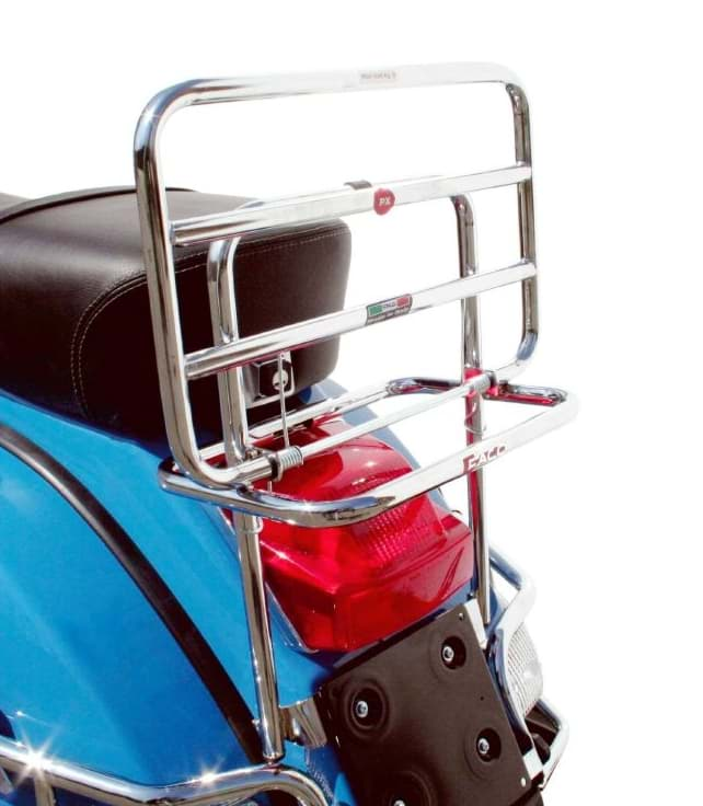 Bild von Klappgepäckträger Faco Piaggio Vespa PX 125 E3, hinten, verchromt