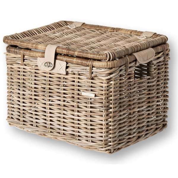 Bild von Rattan-Korb Basil Denton L, 45 x 32 x 32cm, grau