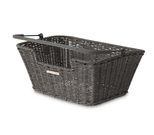 Bild von Gepäckträger-Korb Basil Capri Rattan-Look, grau